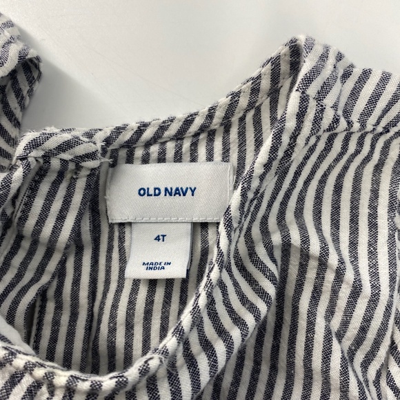 Pre-Owned Old Navy Toddler Linen-Blend Striped Dress – Size 4T - Picture 3 of 5
